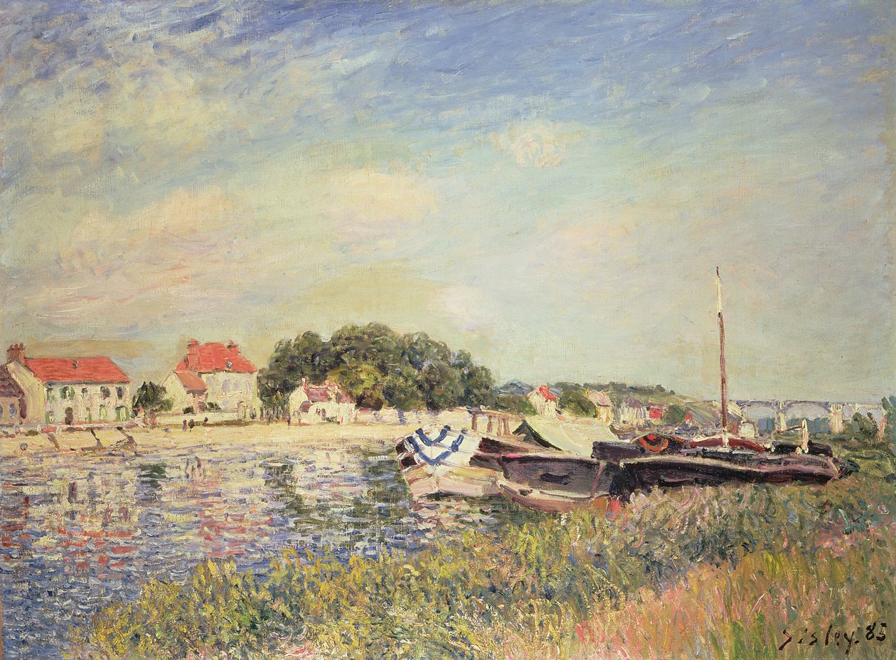 The Banks of the Loing Saint-Mammesissa, 1885 tekijältä Alfred Sisley
