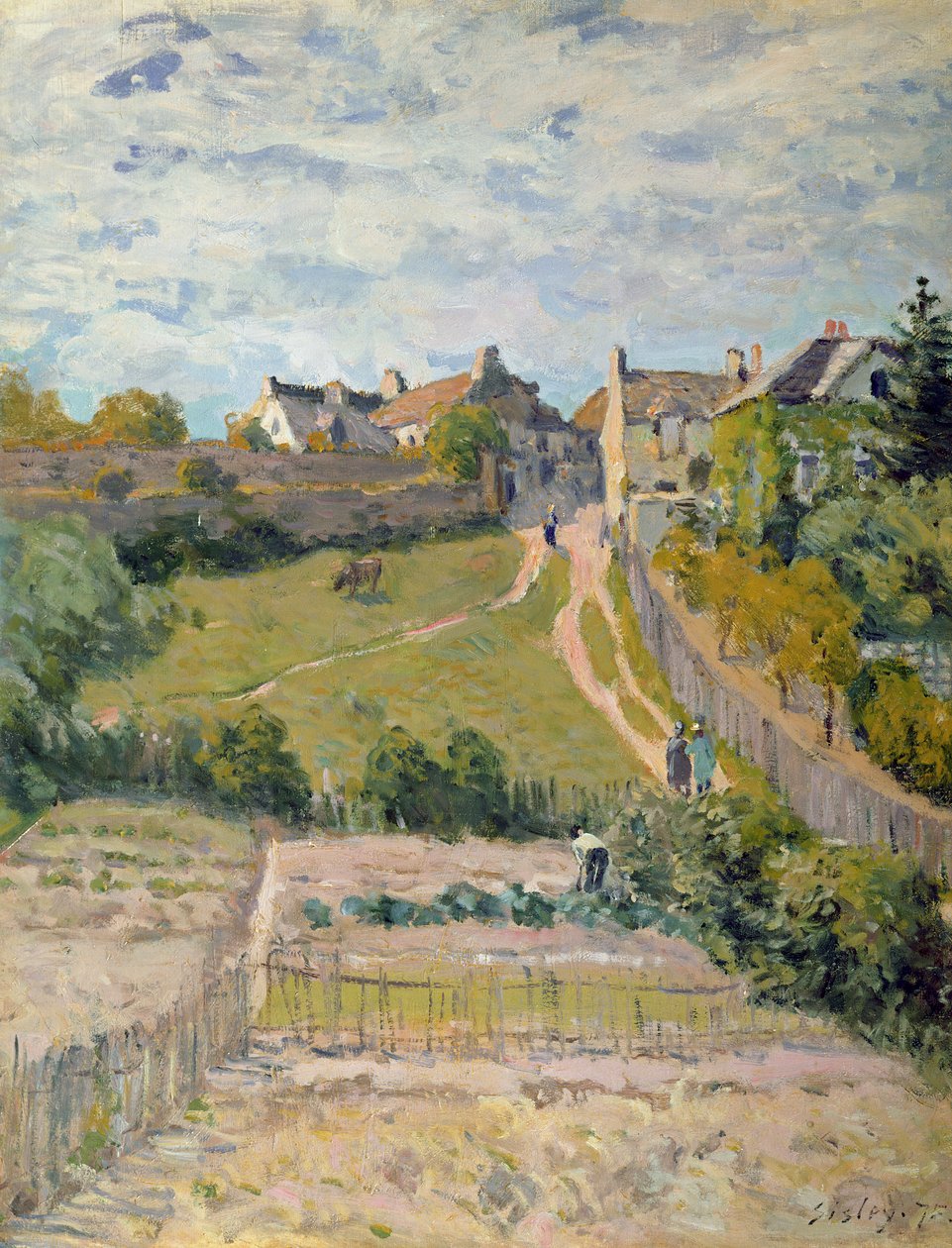 Kiipeilypolku, 1875 tekijältä Alfred Sisley