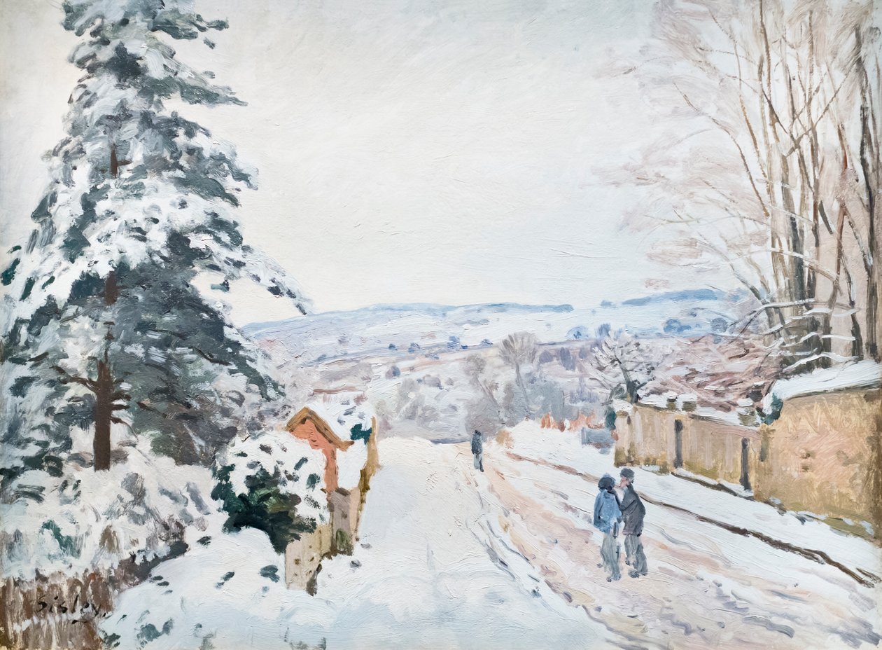 Coeur Volant -tie Louveciennesiin, n. 1872 (öljy kankaalle) tekijältä Alfred Sisley