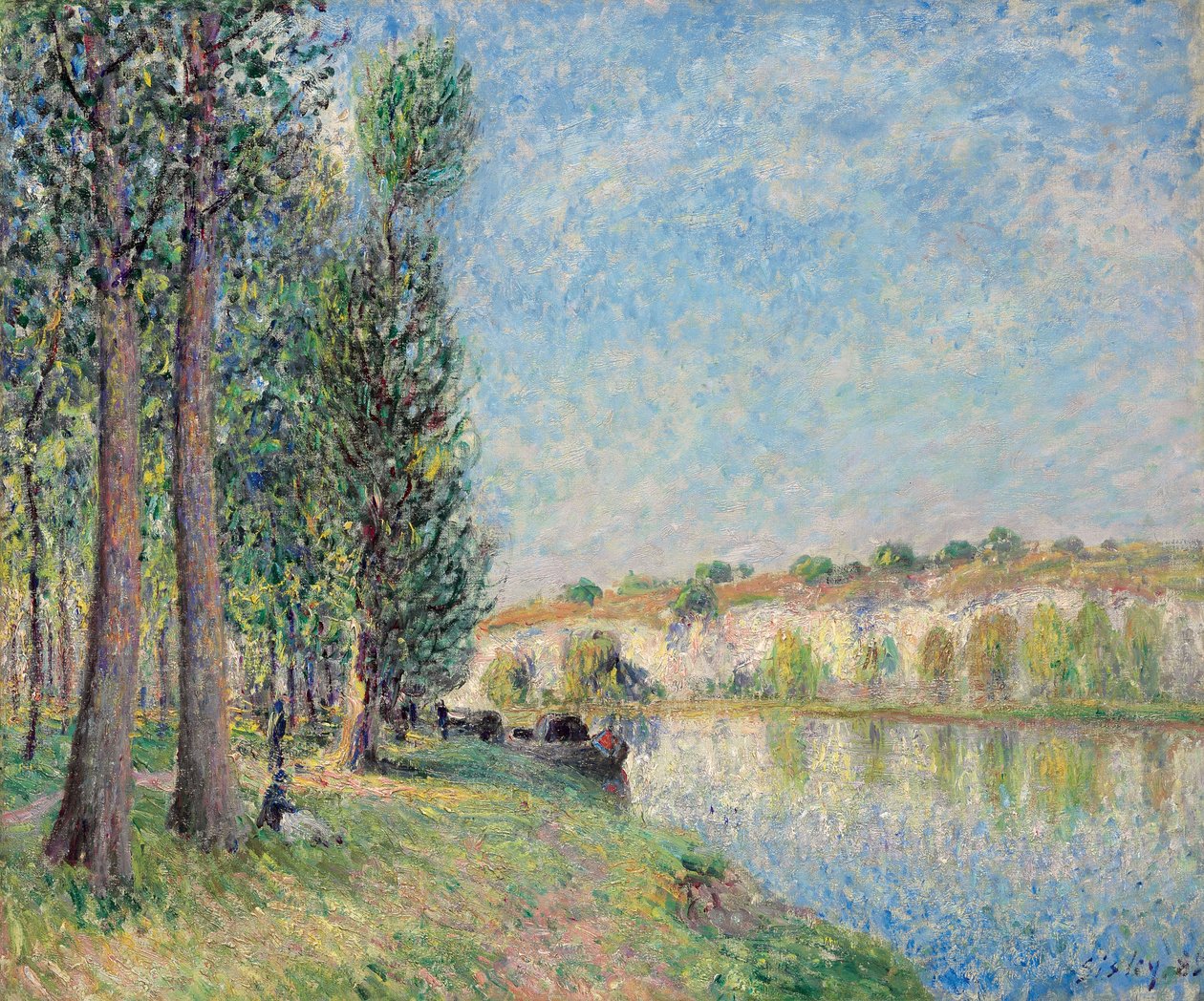 Loing at Moret; Le Loing a Moret, 1885 tekijältä Alfred Sisley