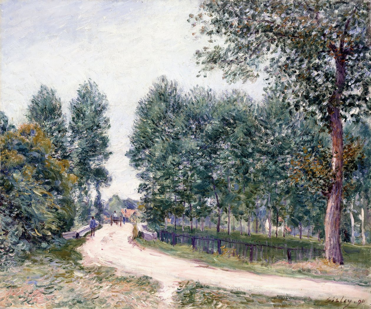 Saint-Mammesin tie - Aamulla tekijältä Alfred Sisley