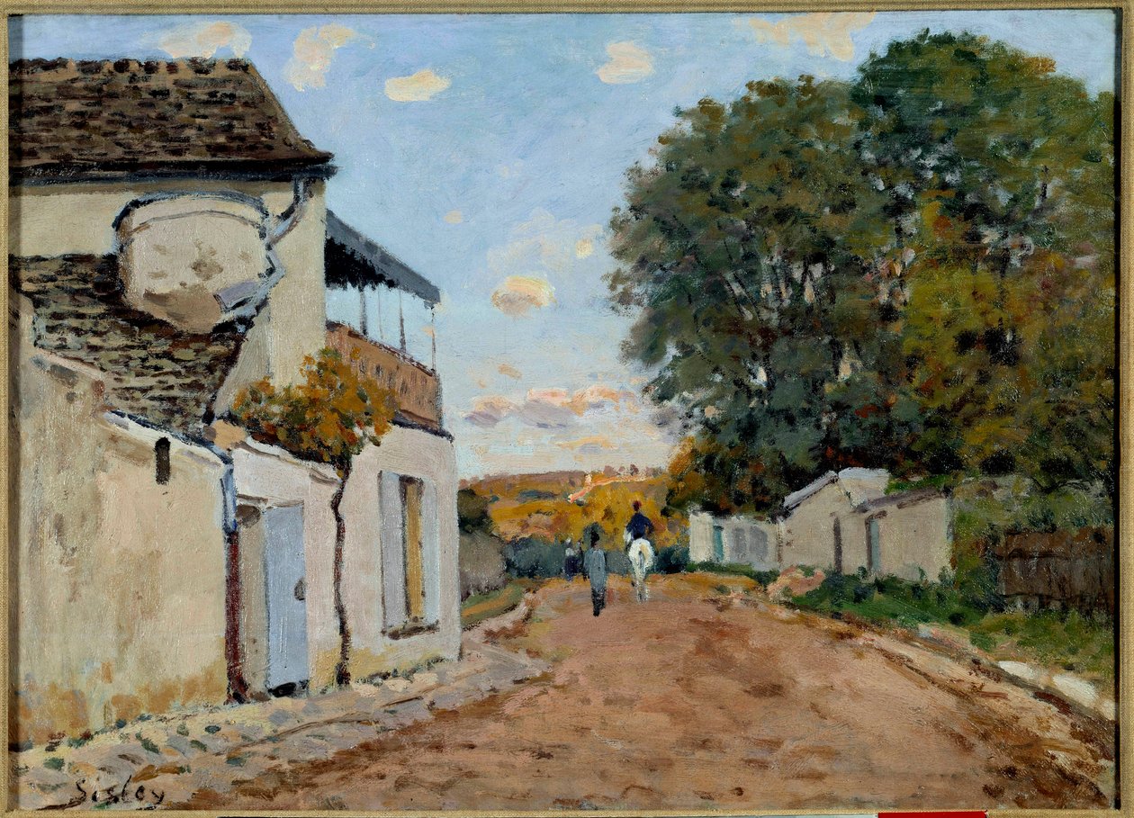 Alfred Sisleyn (1839-1899) maalaus Tie Louveciennesiin 1872 Yksityinen kokoelma tekijältä Alfred Sisley