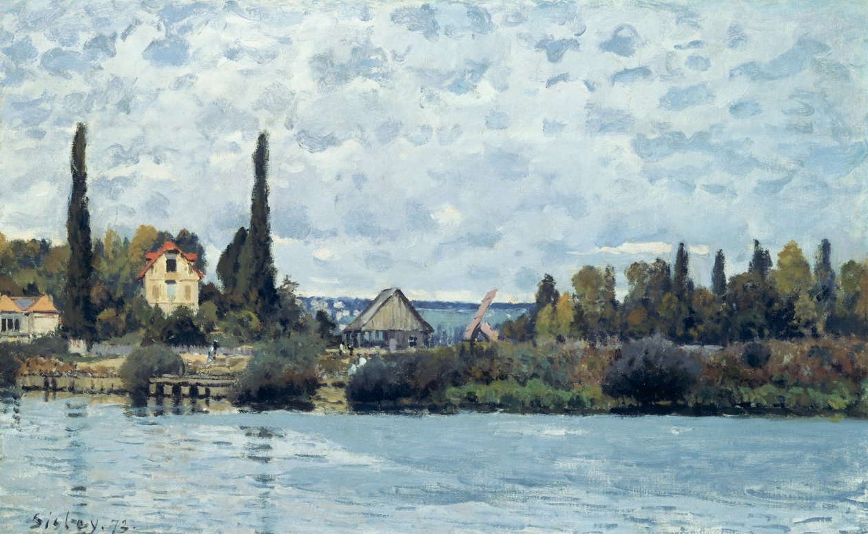 Seine Bougivalissa, 1873 tekijältä Alfred Sisley