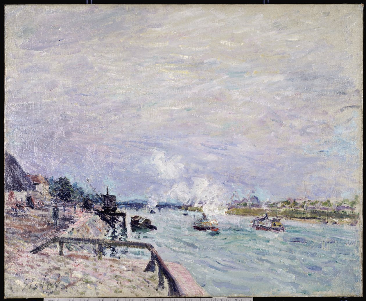 Seine Grenellessä, märkä sää, 1878 tekijältä Alfred Sisley