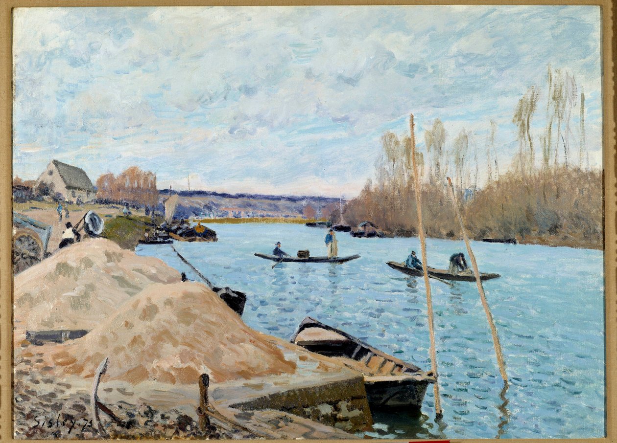 Seine satamassa, Marly, hiekkapaalu tekijältä Alfred Sisley