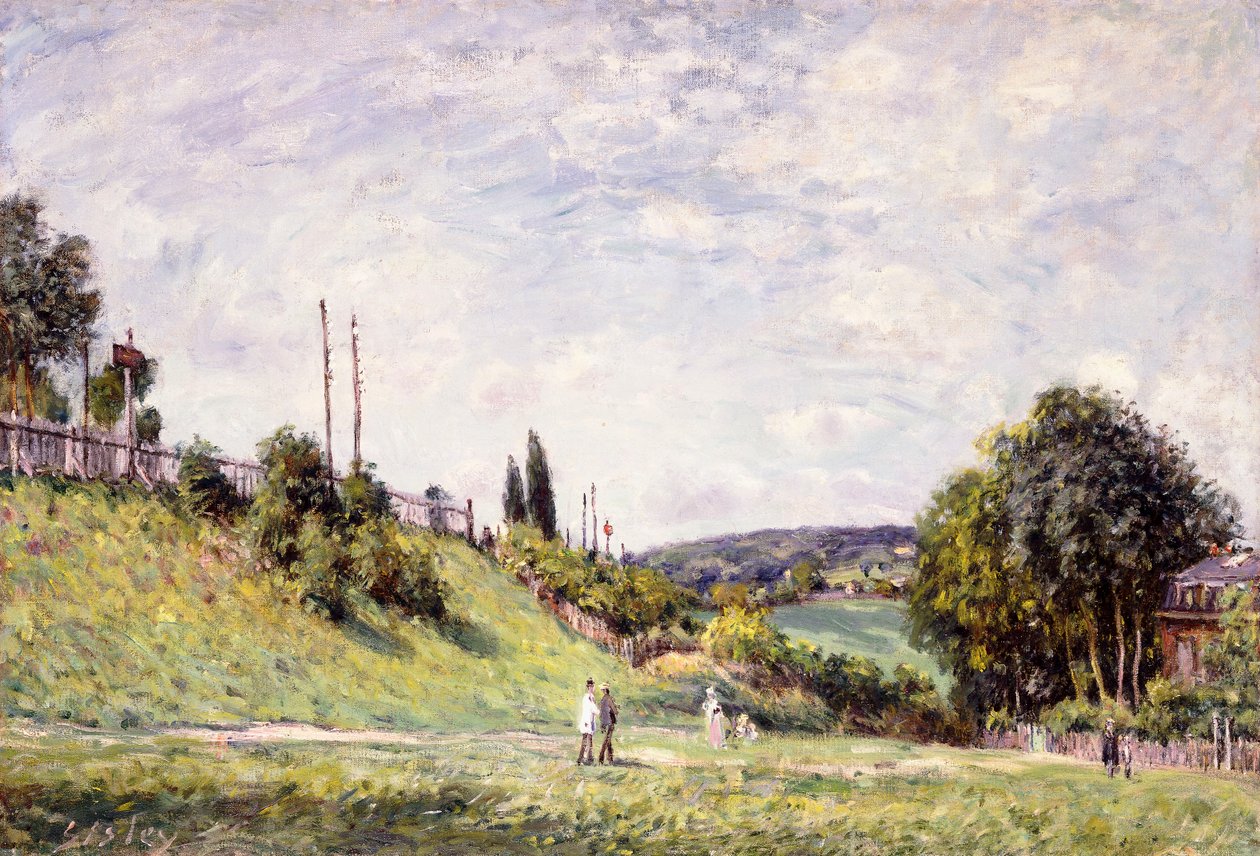 Slope by the Railway Sevresissä, 1879 tekijältä Alfred Sisley