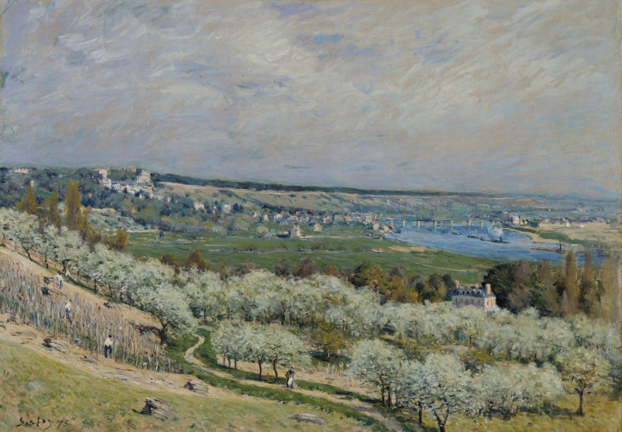 Saint-Germainin terassi keväällä tekijältä Alfred Sisley