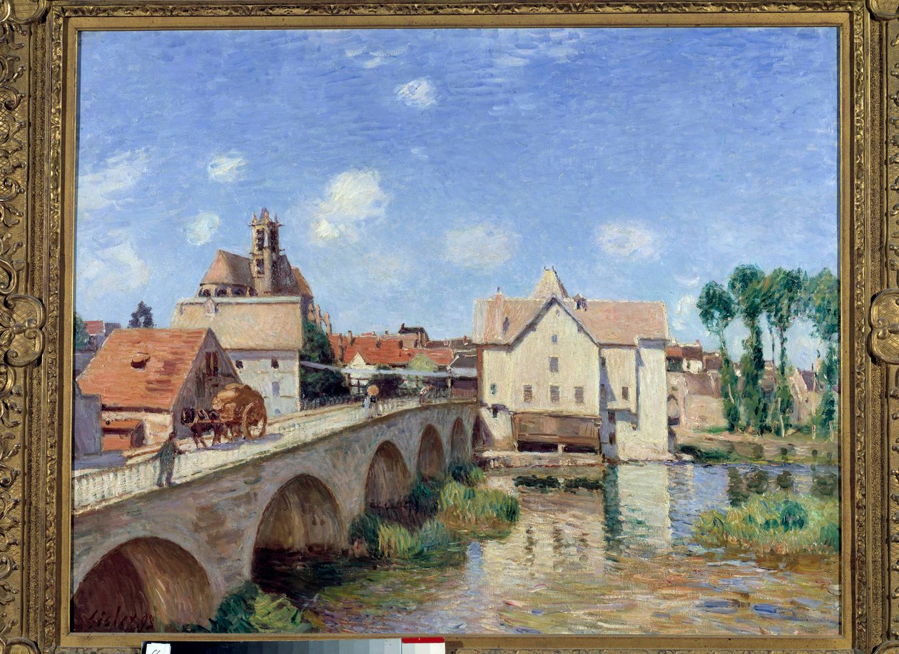 Moretin silta vuonna 1893 Alfred Sisleyn (1839-1899) maalaus 1893. Mitat 0,73 x 0,92 m. Paris musee d