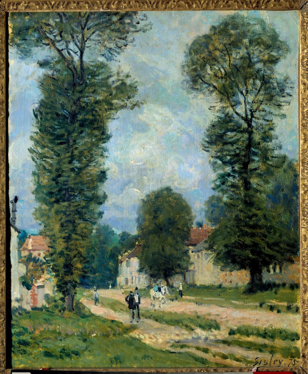 Tie Versaillesiin Alfred Sisleyn (1839-1899) maalaus 1875 su. 0,47x0,38 m. Pariisi, Musee d