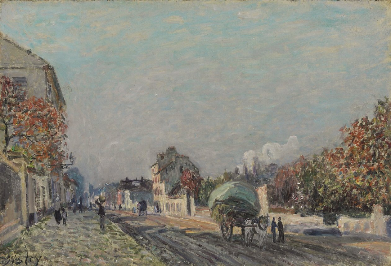 Katu Marlyssa, 1876 tekijältä Alfred Sisley
