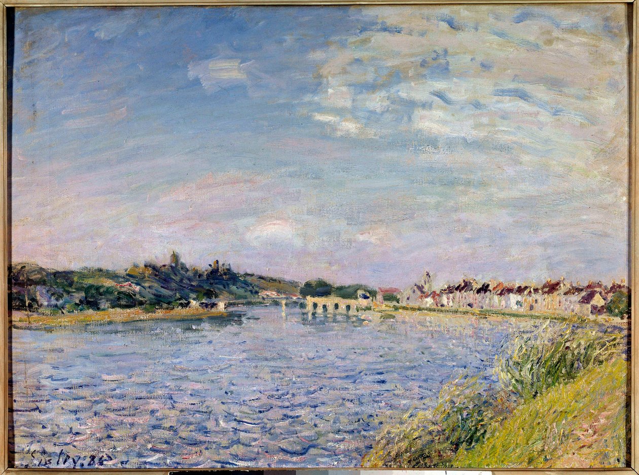 Näkymä Mammesista Loingin maalauksessa Alfred Sisley (1839-1899) 1886 Su. 0,54x0,73 m Dijon, Kuvataidemuseo tekijältä Alfred Sisley