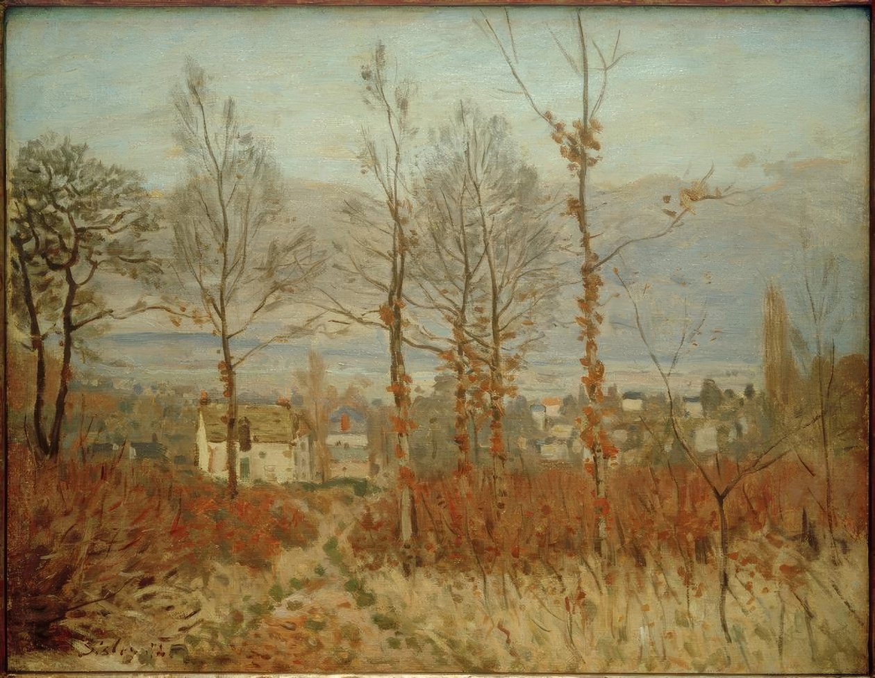 Näkymä Louveciennesiin syksyllä tekijältä Alfred Sisley
