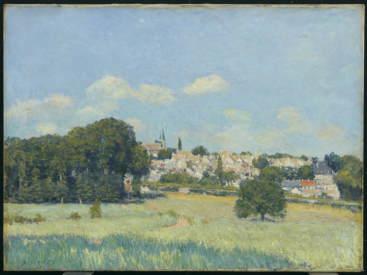 Näkymä Marly-le-Roista, Auringonvaloefekti tai Näkymä Marly-le-Roista: Auringonvalo, 1876 tekijältä Alfred Sisley
