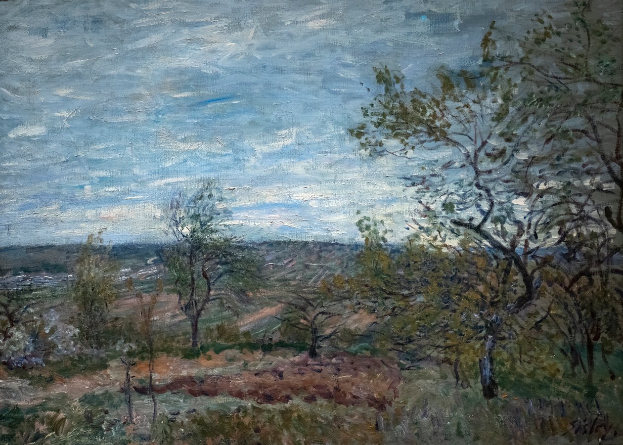 Tuulinen päivä Veneuxissa tekijältä Alfred Sisley