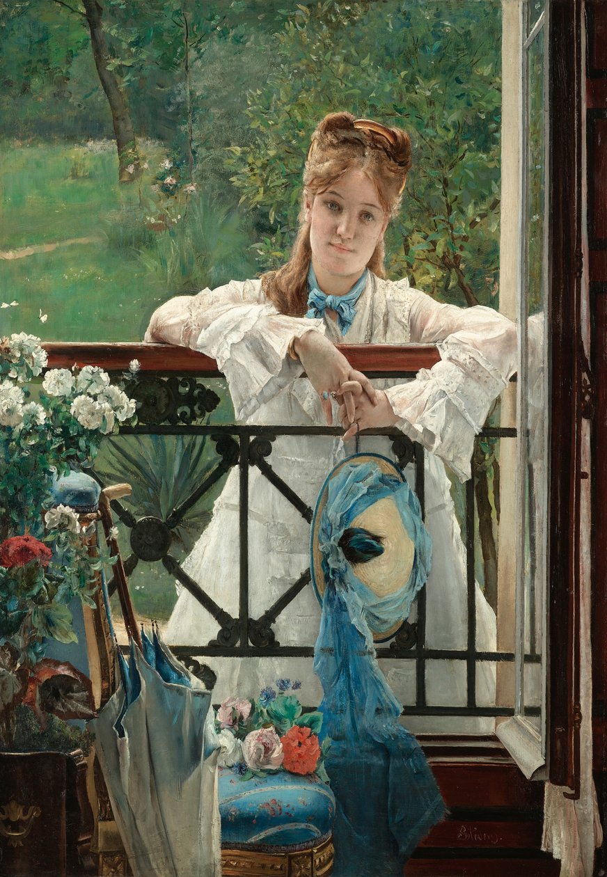 Sininen nauha, noin 1894. tekijältä Alfred Emile Stevens