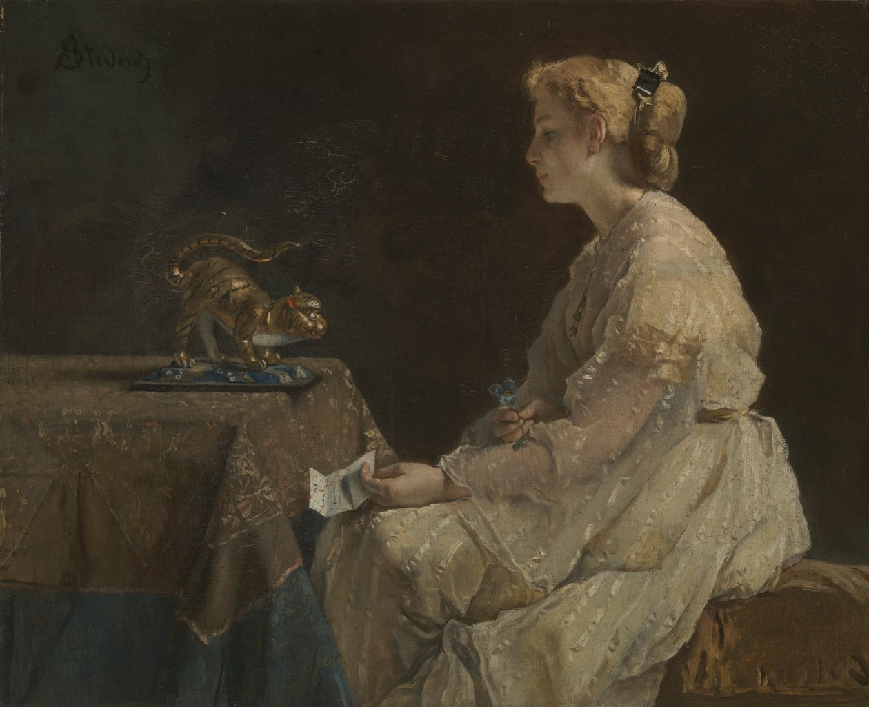 Nykyhetki, c. 1870 tekijältä Alfred Emile Stevens