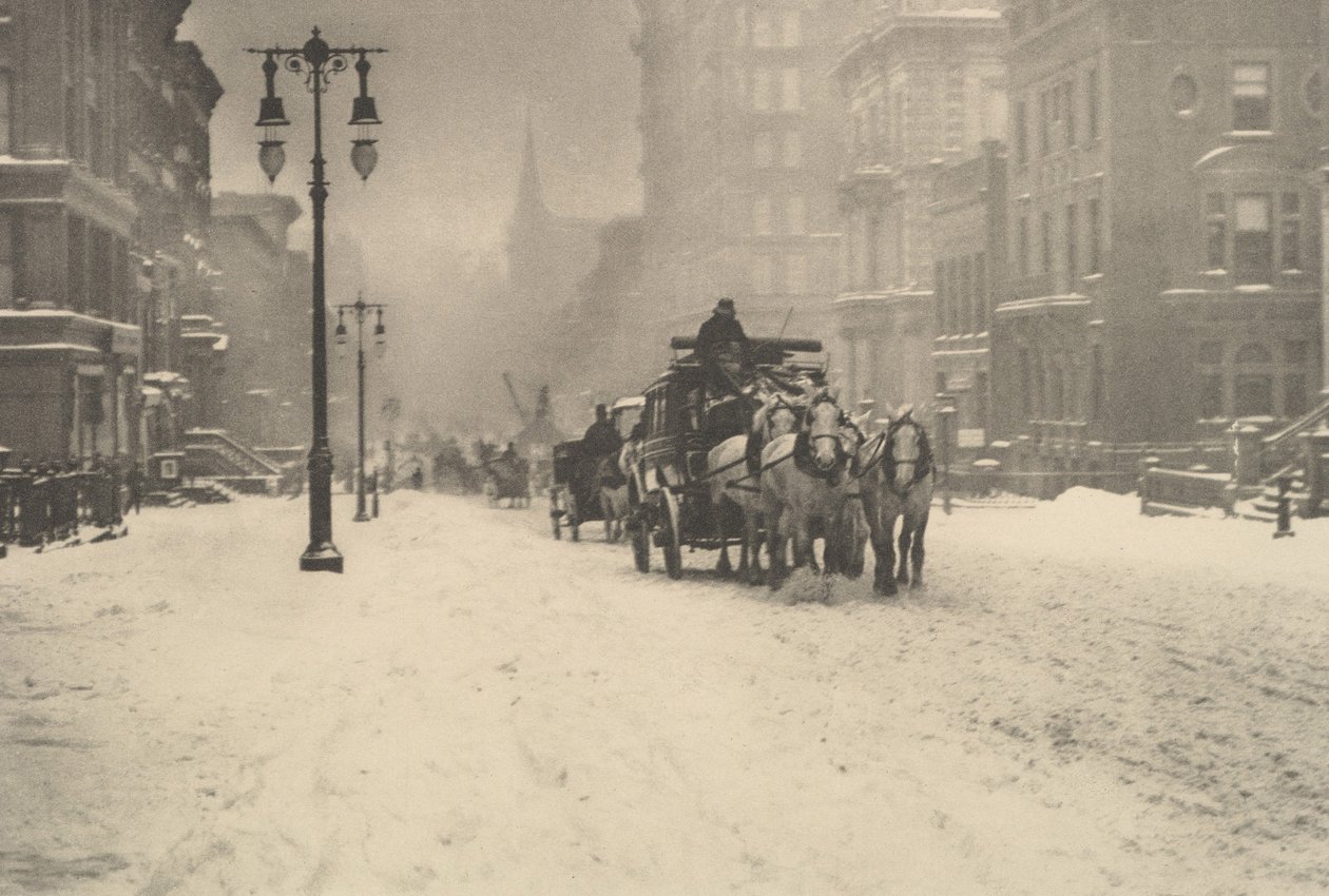 A Dreary Day, n. 1897 (syväpaino) tekijältä Alfred Stieglitz