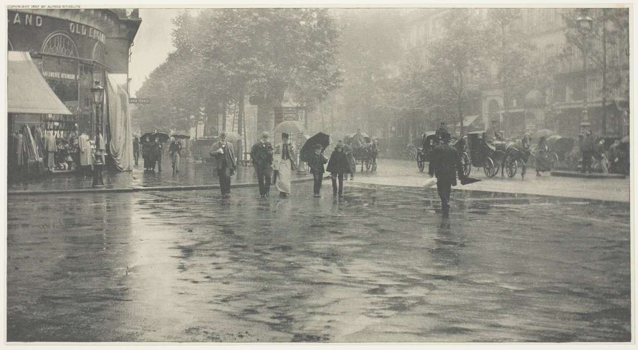 Märkä päivä Boulevardilla, Pariisissa tekijältä Alfred Stieglitz