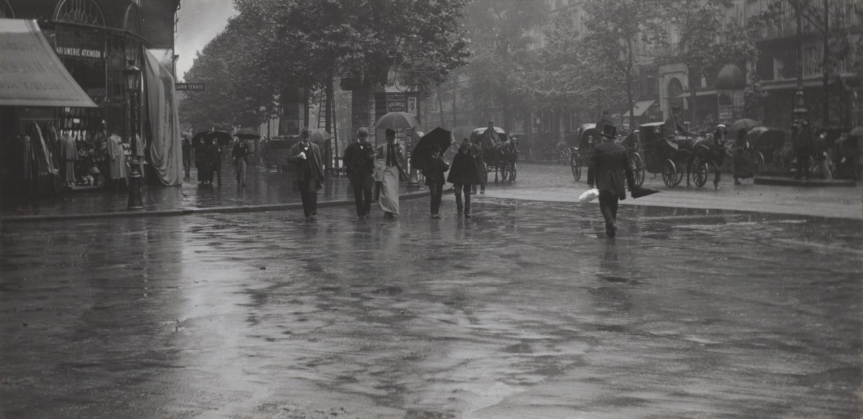 Sateinen päivä bulevardilla, Pariisi tekijältä Alfred Stieglitz