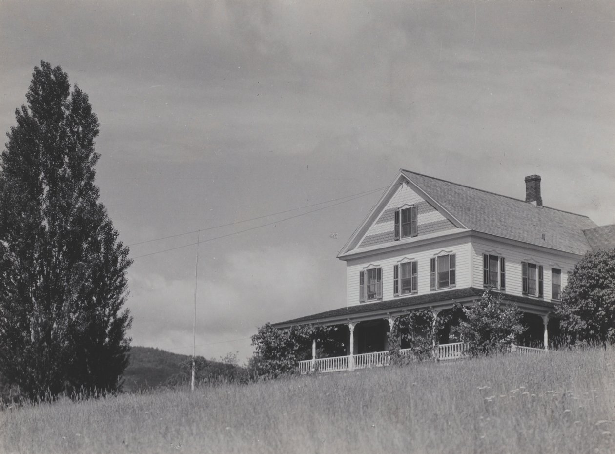 Talo kukkulalla, Lake George tekijältä Alfred Stieglitz