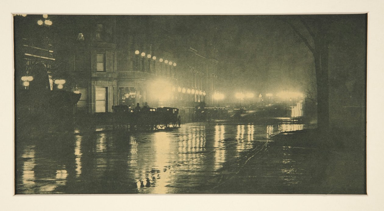 Reflections - Night (New York) tekijältä Alfred Stieglitz