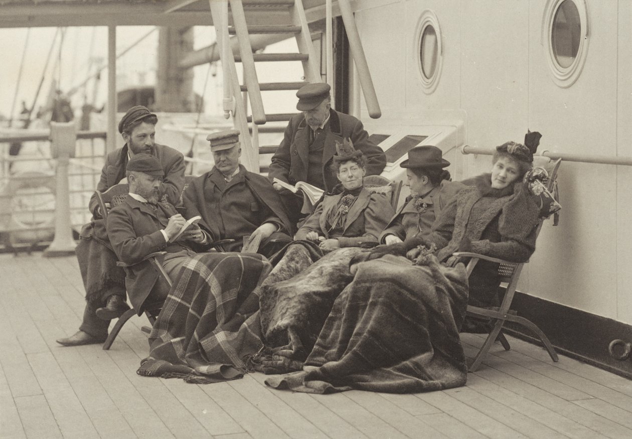 Sime Herrmann, herra ja rouva Mann, tohtori Brown, herra McGibbon, neiti Linthicum ja Emmy – Bourgogne-laivalla 5.–14. toukokuuta 1896 tekijältä Alfred Stieglitz