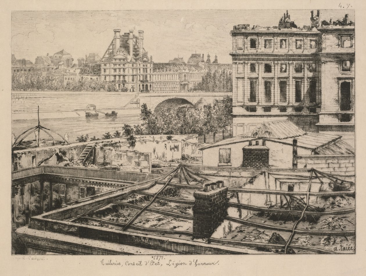 Tuileries, valtioneuvosto, kunniamerkki tekijältä Alfred Taiée