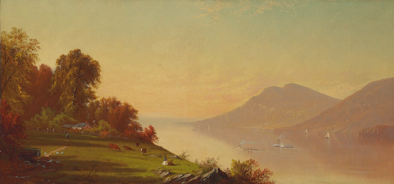 Iltapäivä Hudsonilla, 1867 tekijältä Alfred Thompson Bricher