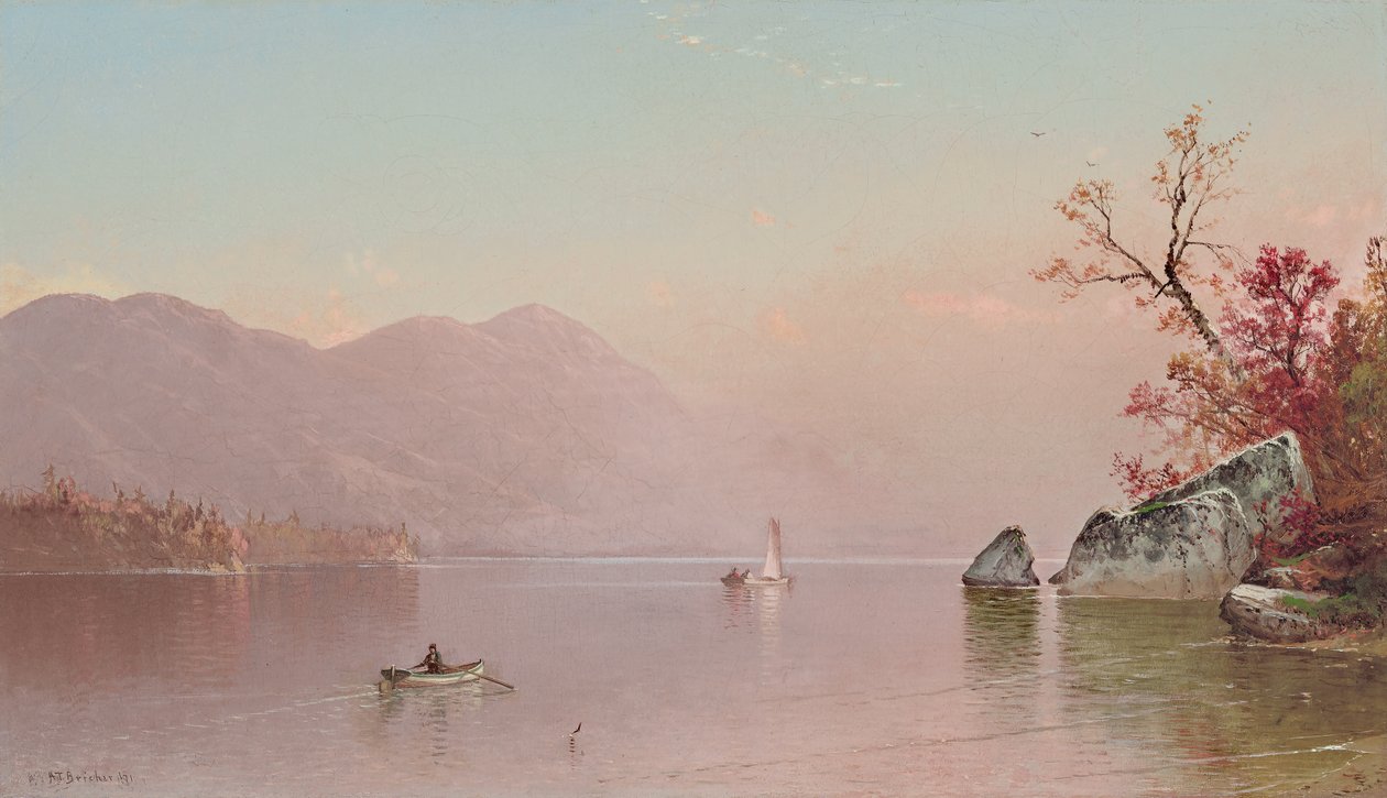 Syksyn sumu, Lake George tekijältä Alfred Thompson Bricher