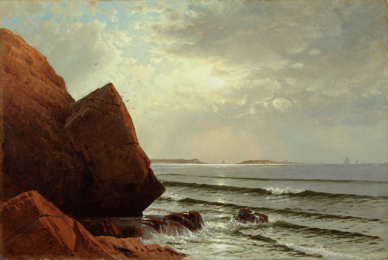 Aamu, Cape Ann 1875 (Öljy kankaalle) tekijältä Alfred Thompson Bricher