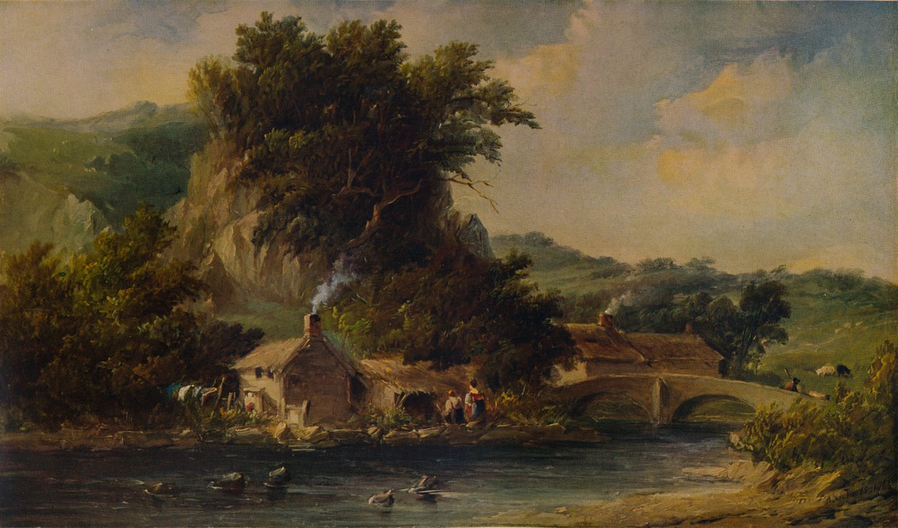 "Scene in Dovedale, Derbyshire", 1836, 1938 tekijältä Alfred Vickers