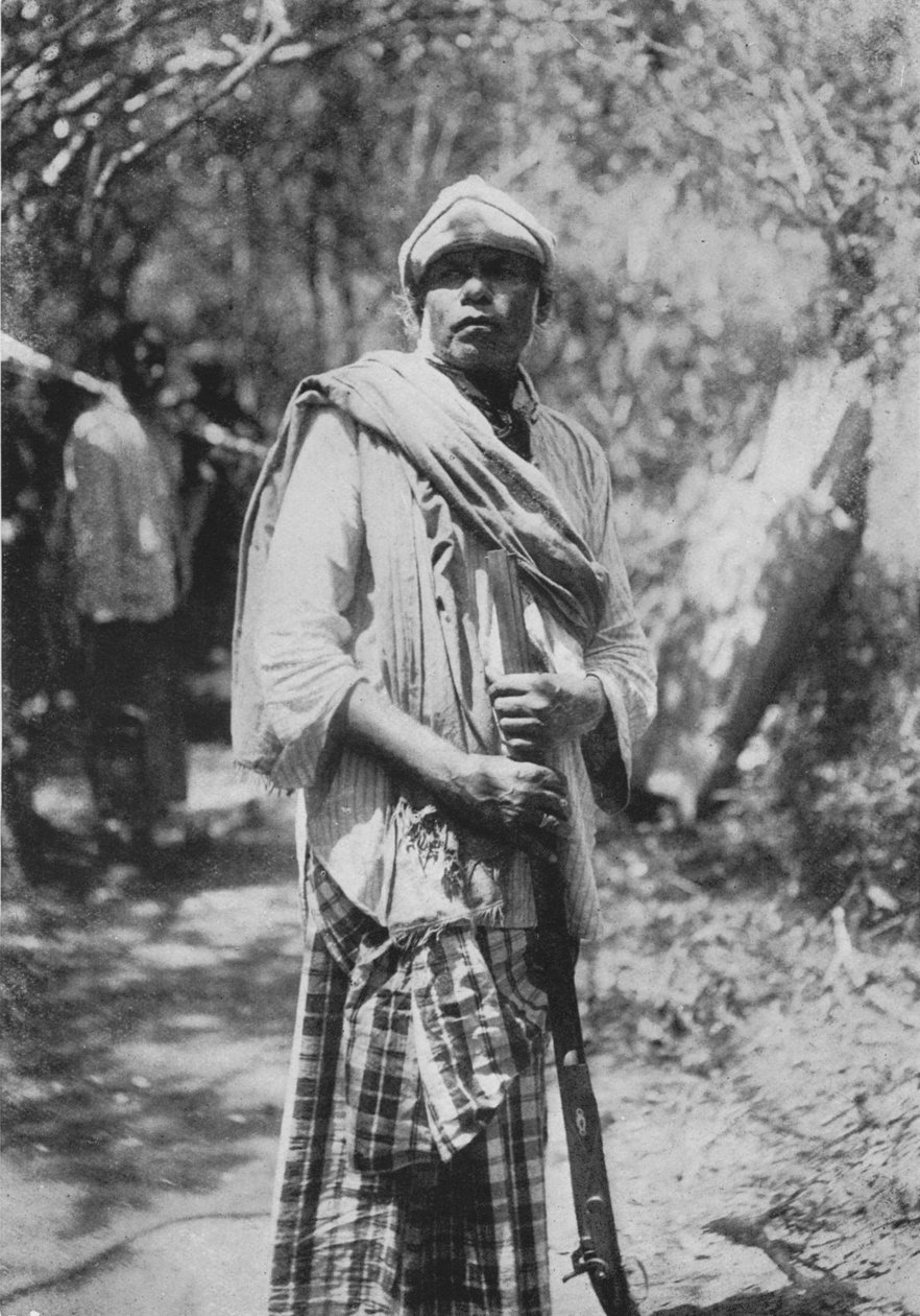 Ceylon Shikari tai Hunter, 1890, 1910 tekijältä Alfred William Amandus Plate