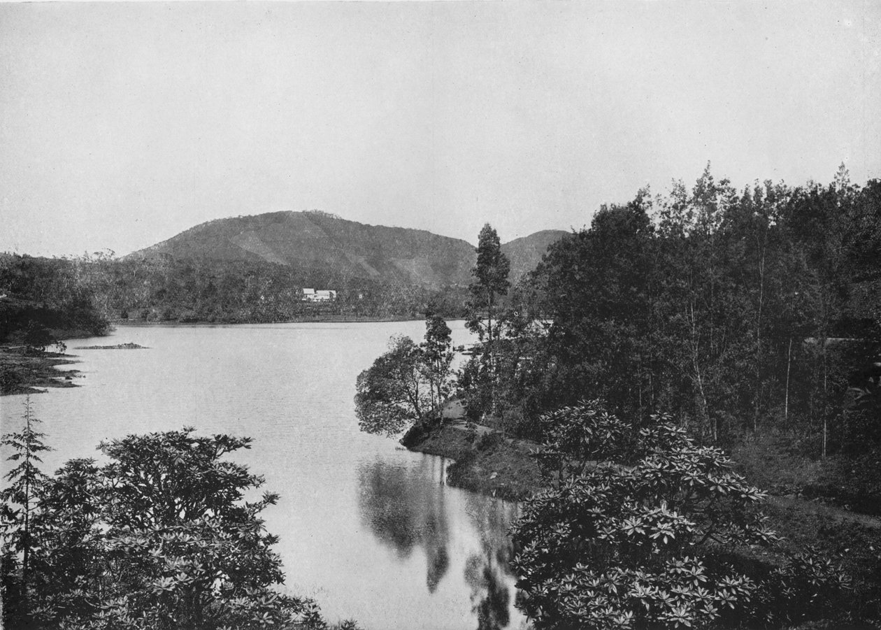 Nuwara Eliya -järven kulma, 1890, 1910 tekijältä Alfred William Amandus Plate
