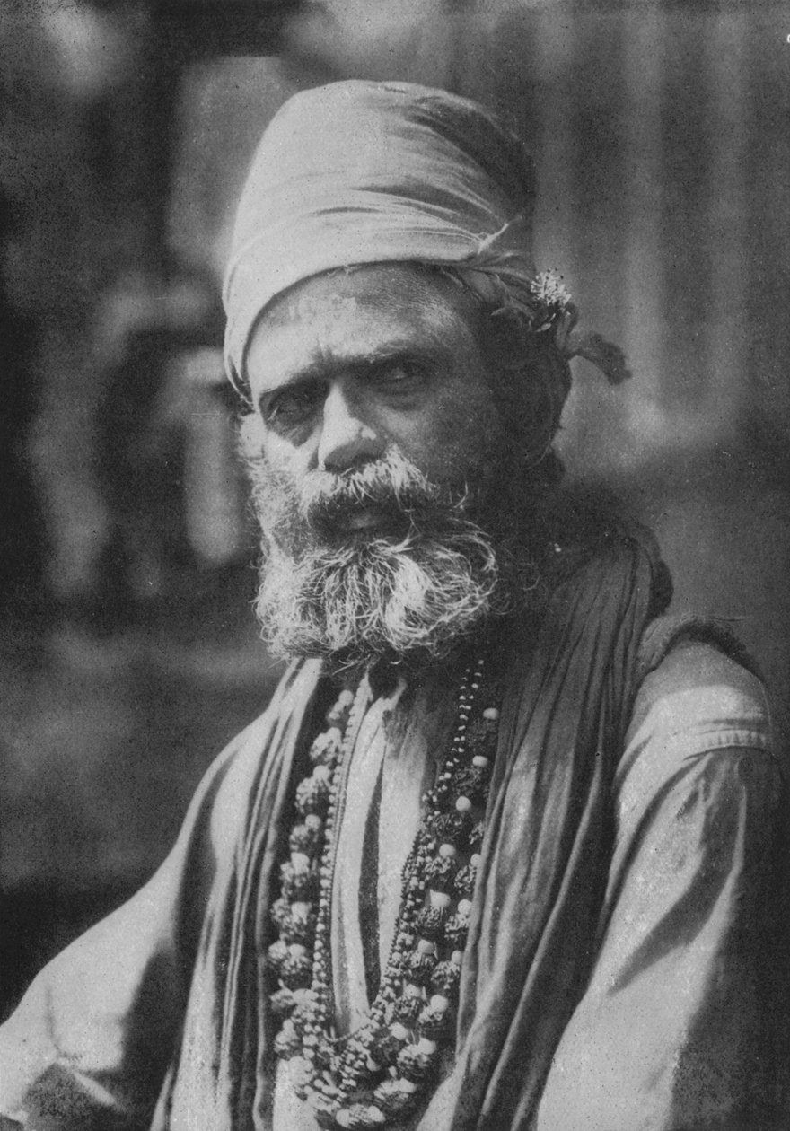 Hindu Sanywassi tai uskonnollinen askeetti, c1890, 1910 tekijältä Alfred William Amandus Plate