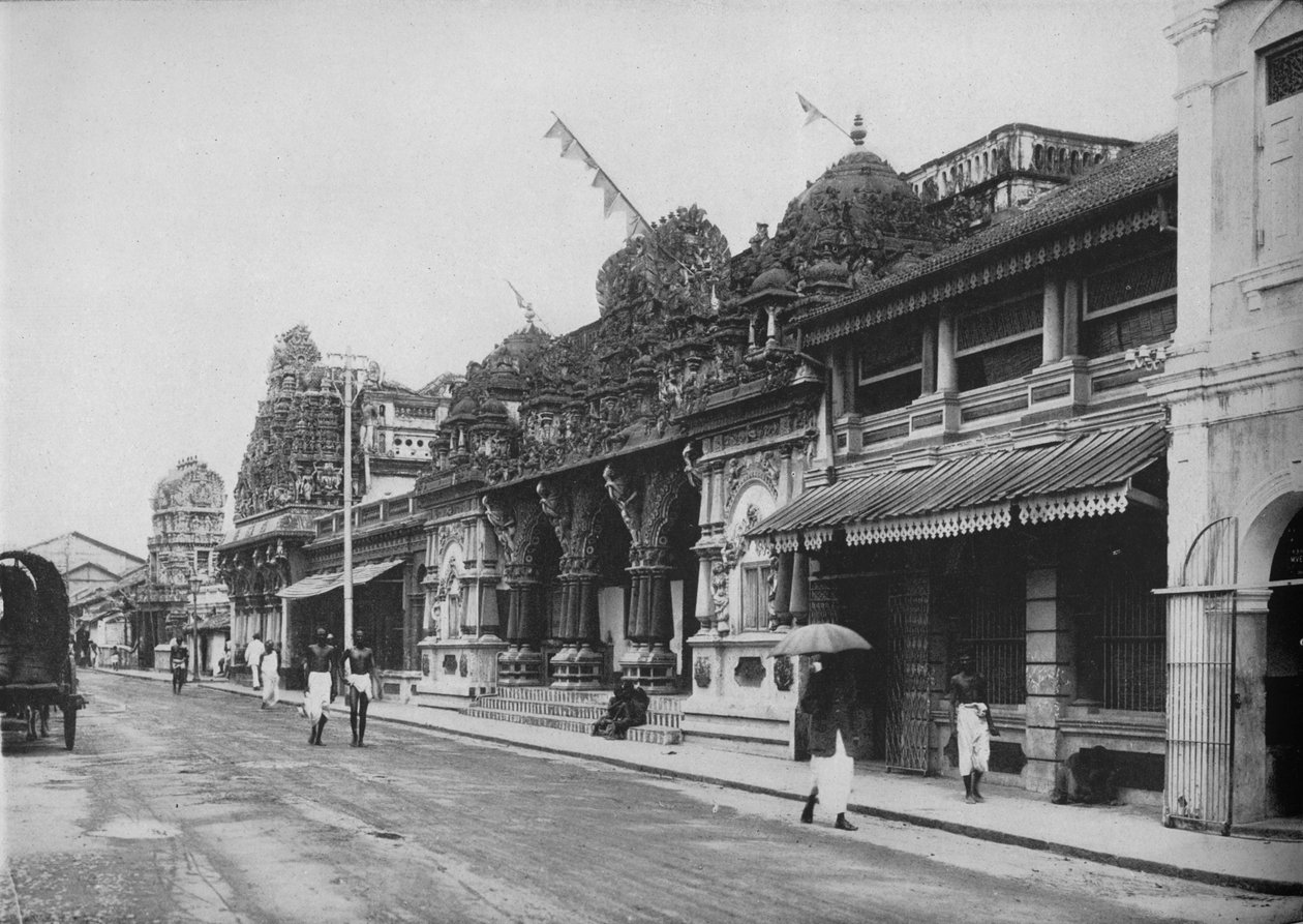Hindutemppeli, Pettah, Colombo, 1890, 1910 tekijältä Alfred William Amandus Plate