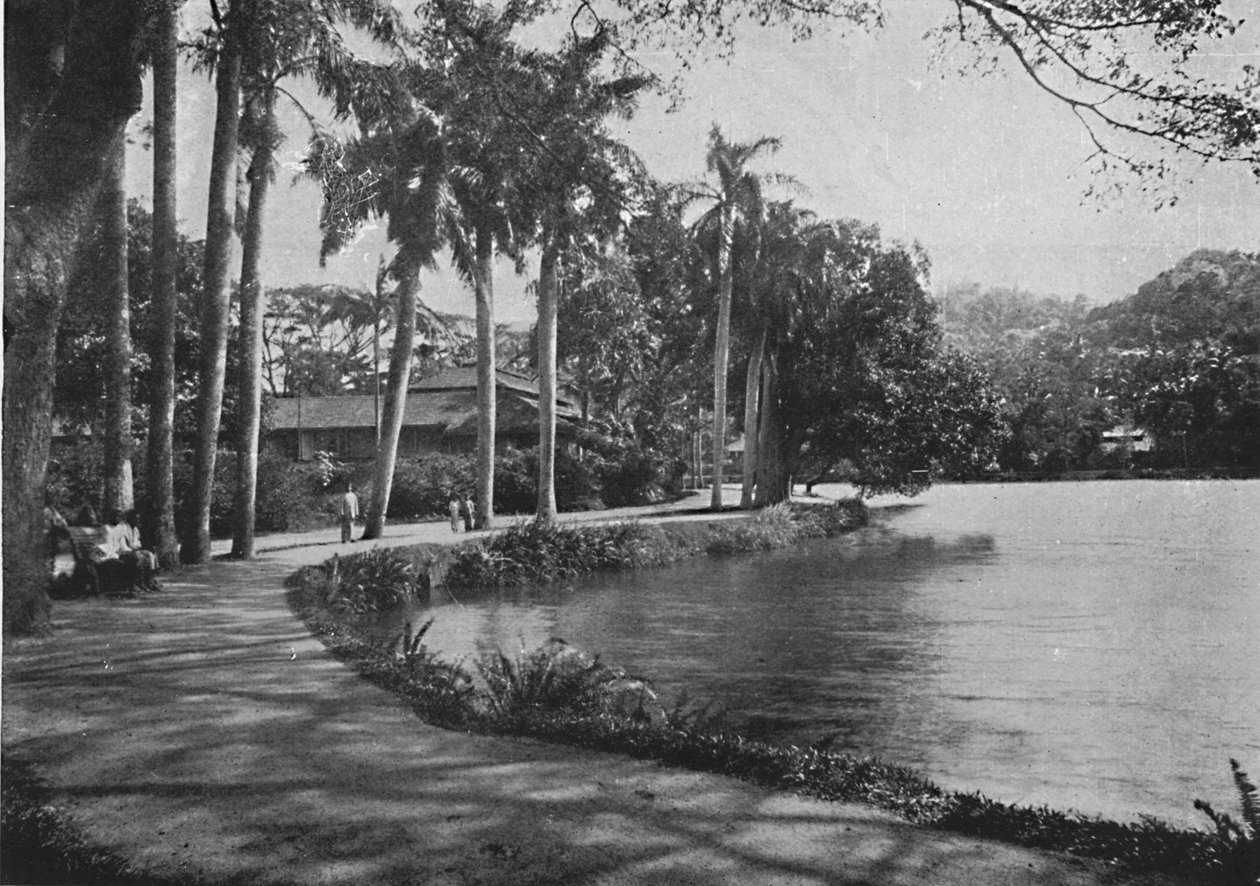 Kandy Lake and Drive, c1890, 1910 tekijältä Alfred William Amandus Plate
