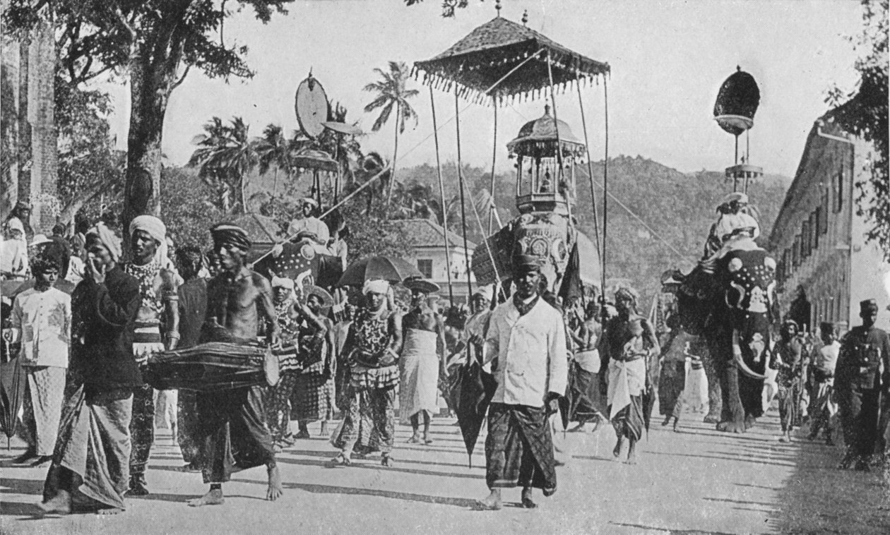 Kandy. Perahera Prcession Passion, c1890, 1910 tekijältä Alfred William Amandus Plate