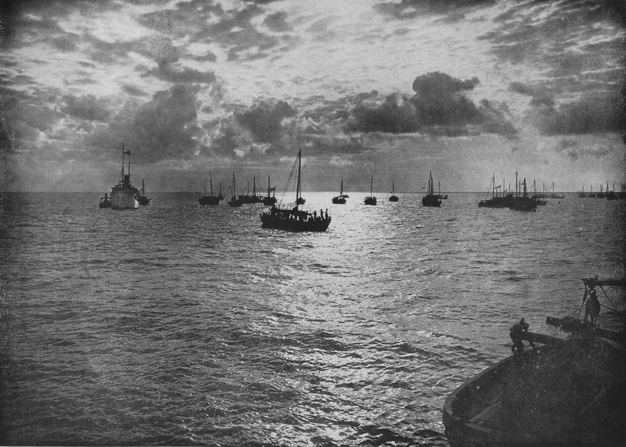 Auringonlasku Pearling Banksilla, Marrichikaddi, 1890, 1910 tekijältä Alfred William Amandus Plate