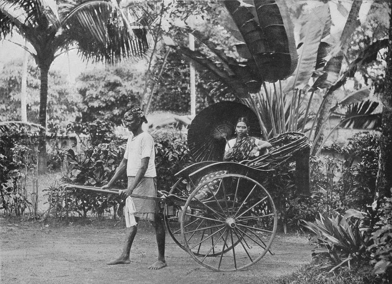 Tamil Lady Rickshawssa, 1890, 1910 tekijältä Alfred William Amandus Plate