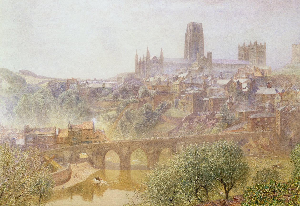 Elvetin silta, Durham, 1876 tekijältä Alfred William Hunt