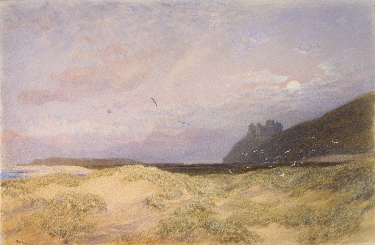 Harlech, 1862 (akvarelli paperille) tekijältä Alfred William Hunt