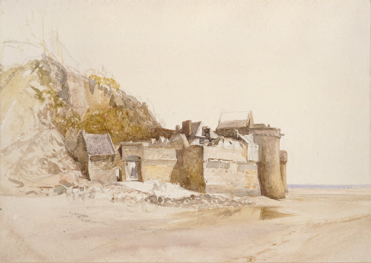 Mont St Michel, Ulkoportti, vuodelta 1876 tekijältä Alfred William Hunt