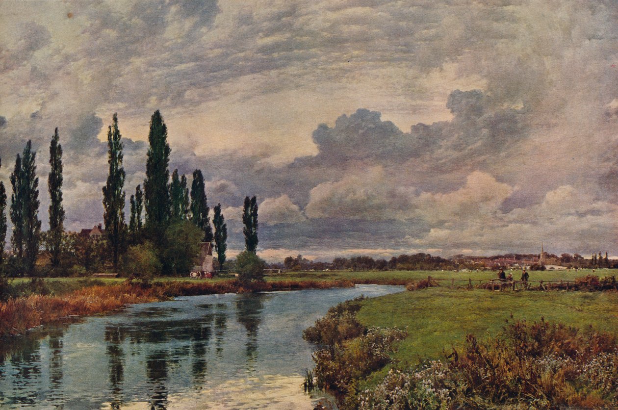 Poppelit Thamesin laaksossa, 1800-luku, 1938 tekijältä Alfred William Parsons