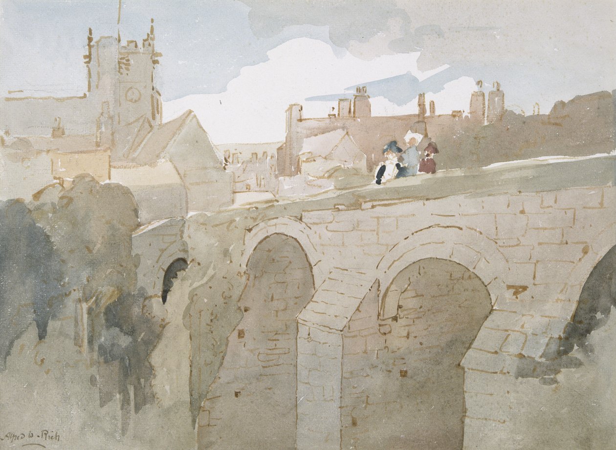 Corfe (akvarelli paperille) tekijältä Alfred William Rich