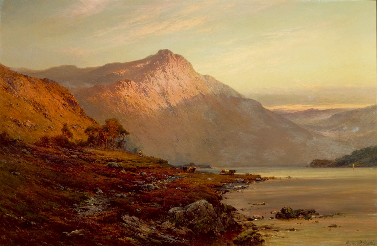 Dhu Loch lähellä Balmoralia (öljy kankaalle) tekijältä Alfred de Breanski