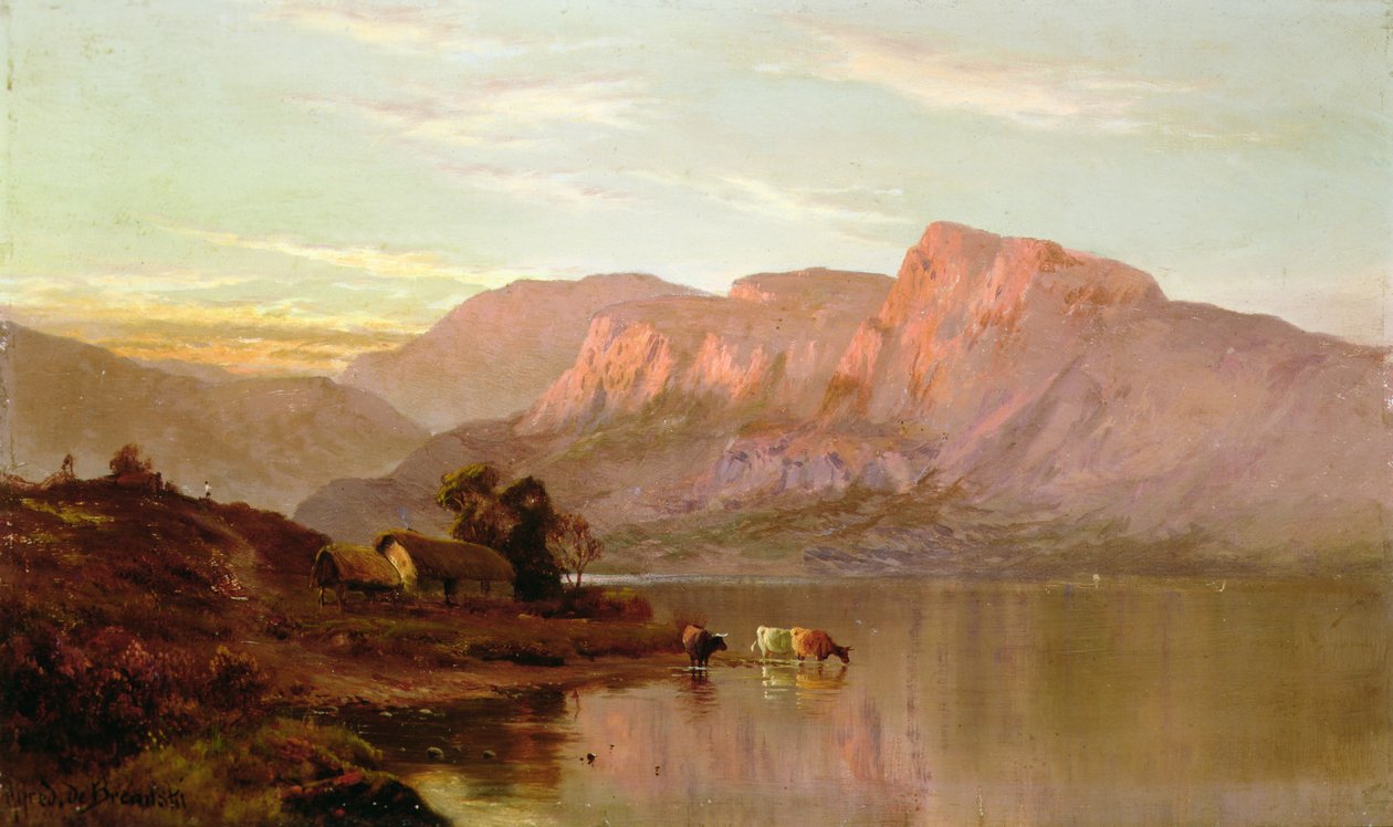 Stroulacher, Loch Katrine (öljy kankaalle) tekijältä Alfred de Breanski