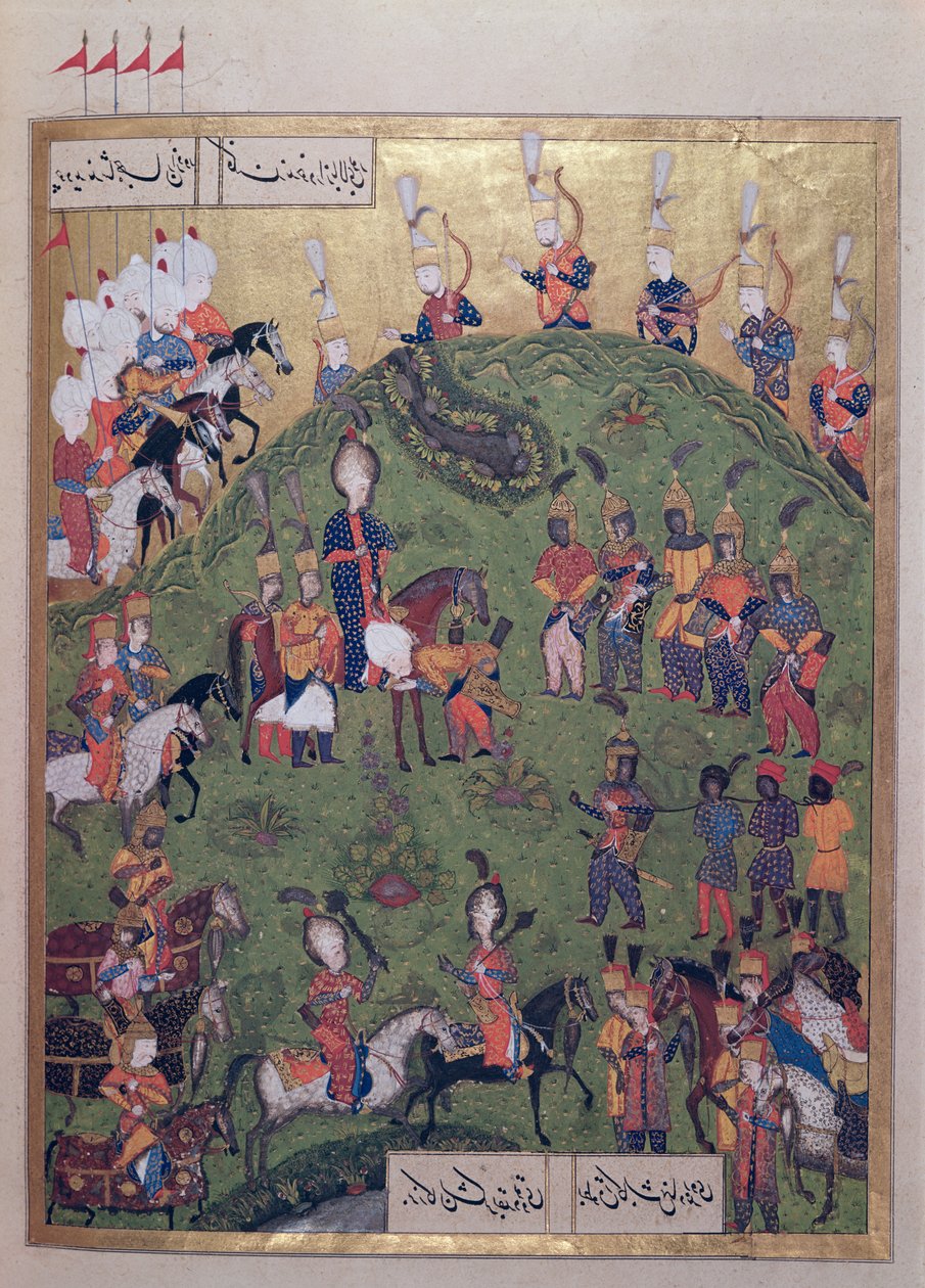Sulttaani Suleyman I (1495-1566) saapumassa Bogurdelenin linnoitukseen, 