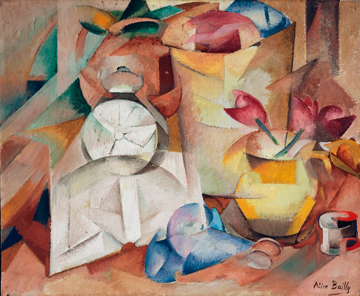 Asetelma herätyskellon kanssa, 1913. tekijältä Alice Bailly
