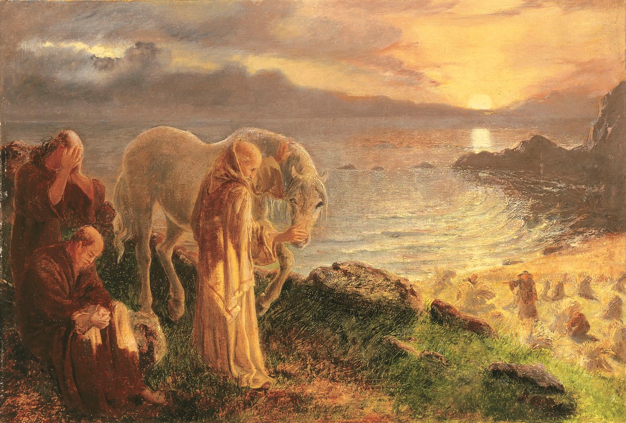 St Columban jäähyväiset valkoiselle hevoselle, 1865-1868 tekijältä Alice Boyd