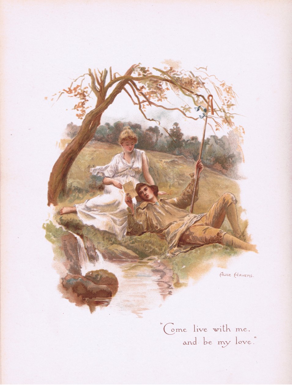 Come live with me and be my love, kappaleesta Some Old Love Songs, jonka on julkaissut Hildesheimer & Faulkner, 1892. tekijältä Alice Havers